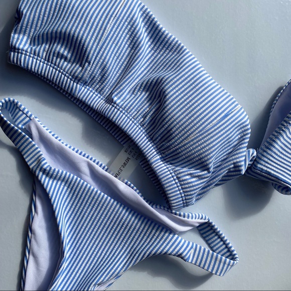 Zaful Other - Zaful Blue Stips Two Piece Swimsuit Size 4